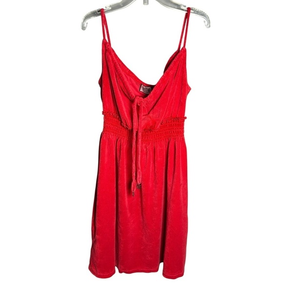 Vintage Juicy Couture Terry Cloth Dress Red, Authentic Y2K, Made in USA, Size L - Picture 3 of 11
